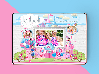 Loliboli by Lauren design ecommerce feminine girly illustration web design