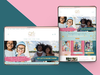 A Girl Like Me Shopify Website Design branding design ecommerce feminine girly illustration logo shopify ui web design