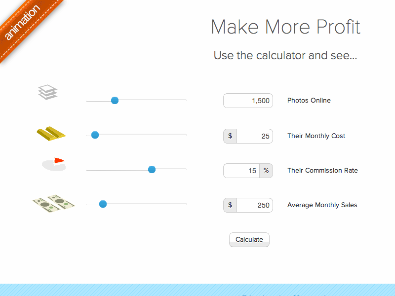 Calculator Sliders by Kevin Bandy on Dribbble