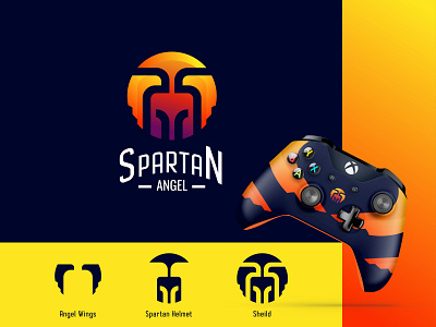 spartan angel logo angel angel logo angels art best logo brand brand identity branding combination logo design flat logo design flatdesign graphic design logo logos modern logo sheild sheild logo spartan spartan logo