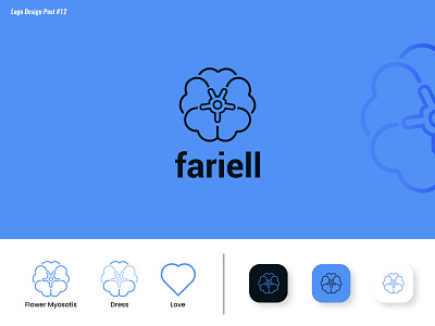 Farriel Logo Clothing best logo blue brand brand identity branding clothing combination logo design dress flower logo graphic design logo logo clothing logo inspire logos love luxurious logo monogram logo myosotis logo simple log