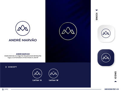 Andre Marvao Logo best logo brand brand identity branding circle logo combination logo design graphic design letter a logo letter logo letter m logo logo logo a logo inspirations logo m logos monogram monogram logo personal logo simple logo