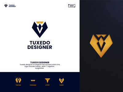 Tuxedo logo art best logo brand brand iden brand identity branding combination logo eyeglasses eyeglasses logo flat design flat logo design graphic design letter t logo logos modern logo monogram logo tie logo tuxedo tuxedo logo