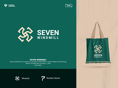 Seven Windmill Logo bakery bakery logo best logo brand brand identity branding combination logo design graphic design logo logos mill monogram logo numer 7 pin wheel seven logo simple logo wheel logo windmill windmill loog