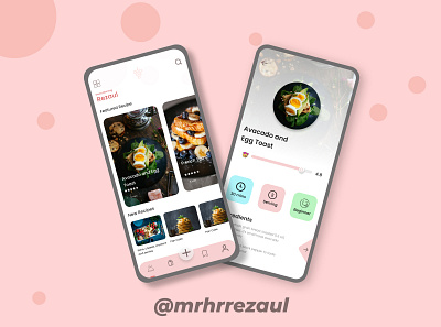 Food Recipes App app design food app food recipe food recipes app food restaurant minimal mobile app mobile app design mobile ui ui ux