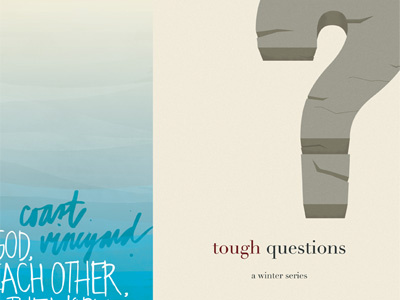 Tough Questions church illustration ministry nonprofit print design