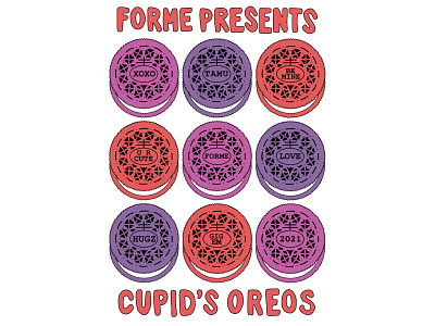 FORME Cupid's Oreos T-shirt college design fundraiser graphic design illustration procreate tshirt