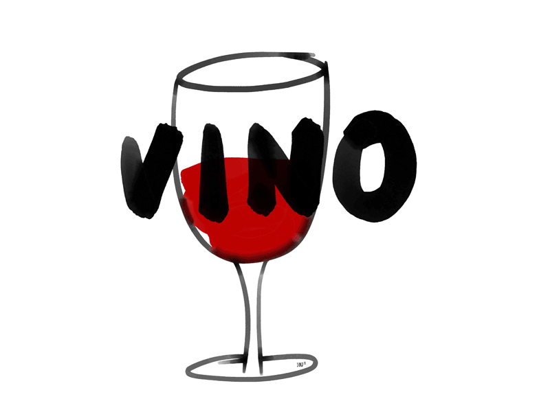 Wine 101 animation brush design illustration poster vino wine