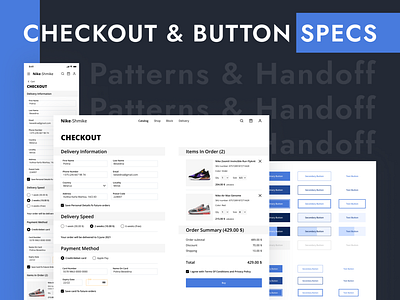 Responsive checkout page and specs for buttons checkout page handoff responsive ui
