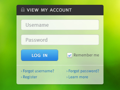 Transparent Login account button form green log in login ui