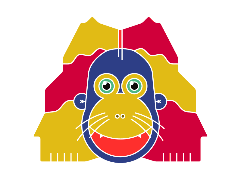 Year of The Monkey | #5 Leo character animation gif illustration leo lion minimalism monkey movie vector year of the monkey zodiac zodiac sign