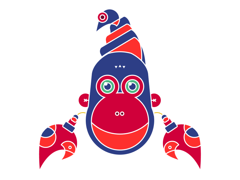 Year of The Monkey | #8 Scorpio animal character animation gif illustration minimalism monkey movie scorpio vector year of the monkey zodiac zodiac sign