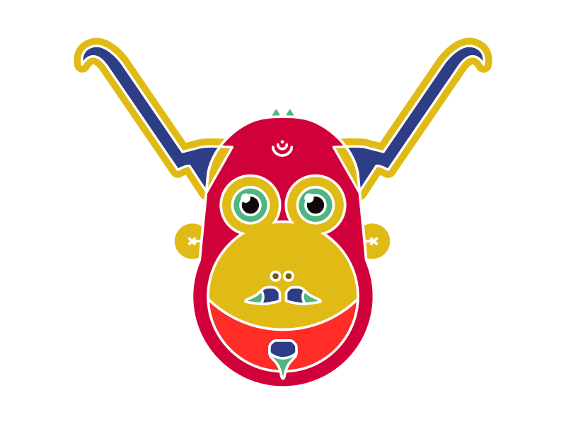 Year of The Monkey | #10 Capricorn animation capricorn character gif illustration minimalism monkey movie vector year of the monkey zodiac zodiac sign