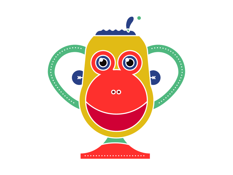 Year of The Monkey | #11 Aquarius animation aquarius character gif illustration minimalism monkey movie vector year of the monkey zodiac zodiac sign