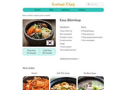 Recipe cooking cuisine dailyui design food graphicdesign recipe restaurant ui uxdesign webpage