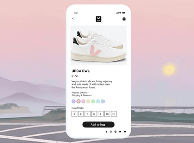 Customize Product app cart customize dailyui design ecommerce graphic design illustration mobile product shoes shopping ui uxdesign veja