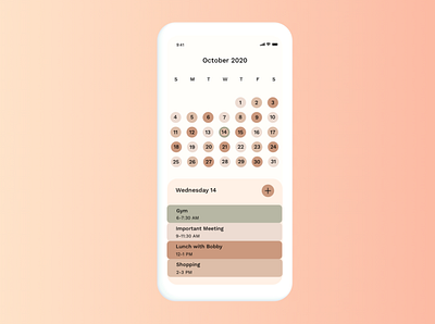 Calendar app calendar calendarapp dailyui design graphic design mobile redesign ui uxdesign
