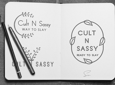 Cult N Sassy | Logo Design behance brand branding design dribbble graphic graphicdesign graphicdesigner logo logodesign logodesigner logosketch logotype minimal monogram typography