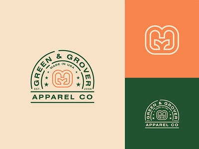 Green Grover | Apparel Co | Logo Design apparel badge behance branding clothing logo design dribbble fashion logo graphicdesigner logo logo designer minimal monogram