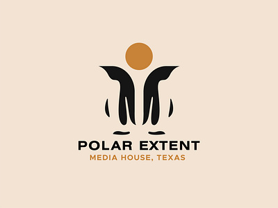 Polar Extent Logo Design behance branding design dribbble graphic design graphicdesigner logo logo design logo designer media monogram penguin