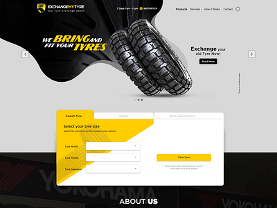 Website for Tyre Online website design