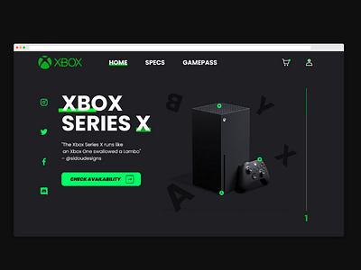 XBOX Series X Web concept