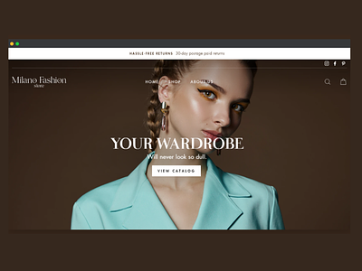 MilanoFashion web design adobexd branding design fashion fashion website shopify shopify store shopify theme ui ux web webdesign