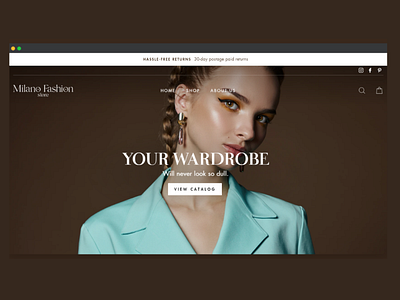 MilanoFashion web design