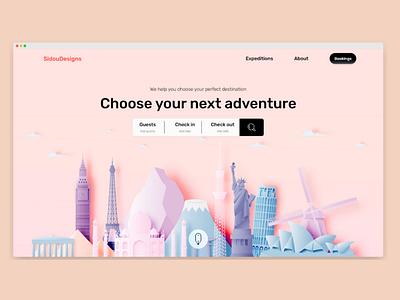 Travel Landing Page Concept