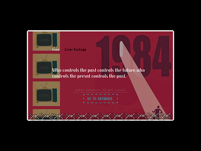 1984 15daychallenge 1984 big brother book design fictional landingpage ui ux webdesign