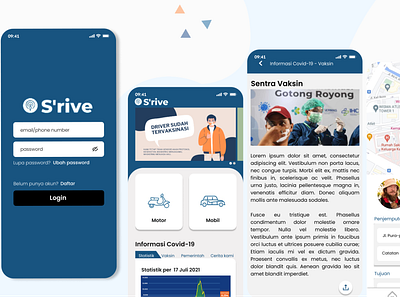 S'rive Online Transportation app design home page online transportation ui