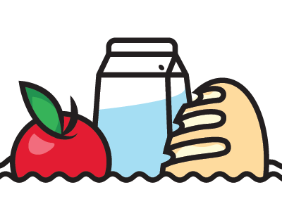Logo bread milk tomato