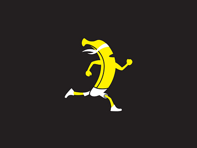 Banana athlete logo mascot