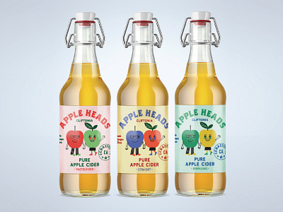 Apple Heads Bottles Concept