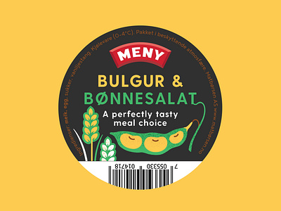 MENY Dinner Salad Concept design illustration packaging design