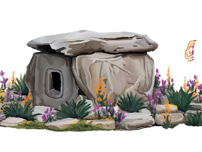 dolmen/cromlech tomb structure