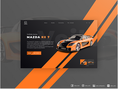 Redesign website Mazda - Mazda rx 7 company profile