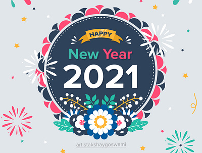 New Year 2021 white design graphicdesign illustration minimal typography vector