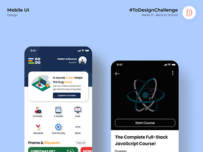 Back to School - #TDCWeek11 mobileapp ui uidesign uidesignchallenge uidesigners uiinspiration uiux uiux design uiuxdesign userinterface userinterfacedesign ux