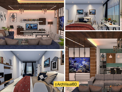 I will create interior design and photorealistic render