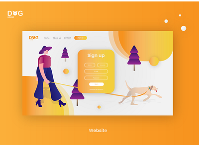 Website - Flat design art design dog illustration flat flat illustration flatdesign graphic design illustration illustrator minimal neumorphic design uiux ux vector web website