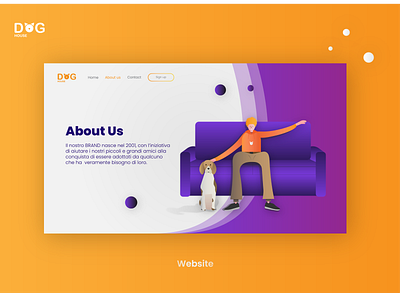 Website - Flat design design dog illustration flat flat illustration flatdesign graphic design illustration minimal vector web website