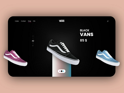 VANS - Website black white branding ecommence html minimal restyling shoes ux vans vector webdesign website