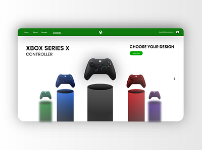 Website - Xbox controller design graphic design html microsoft minimal restyling shop ux vector web webdesign website xbox