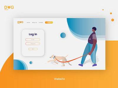 Website - Flat design design dog illustration flat flat illustration flatdesign graphic design html illustration minimal ux vector web website