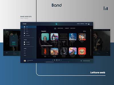 Website - BAND band branding cms design graphic design html landingpage music player rock web website wordpress wordpress design