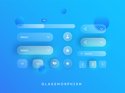 Glassmorphisms - (SET UI) 2021 2021 trend blue button design glass glassmorphism graphic design trend trends ui ui ux uidesign ux uxui