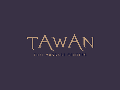 TAWAN Logo Facelift asian beauty brand branding bronze facelift gold health identity illustraion logo logo design logotype massage oriental thai typography