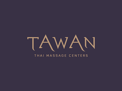 TAWAN Logo Facelift asian beauty brand branding bronze facelift gold health identity illustraion logo logo design logotype massage oriental thai typography