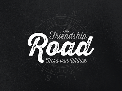 The Friendship Road black cycling dark destroy font grey grunge logo nomad traveling typo white